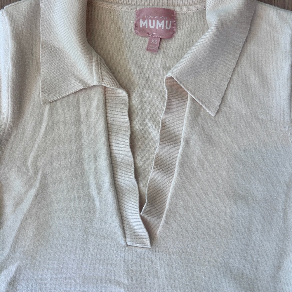 Show Me Your MuMu - Dexter Sweater Dress - Cream Knit Extra Small - Picture 4 of 10